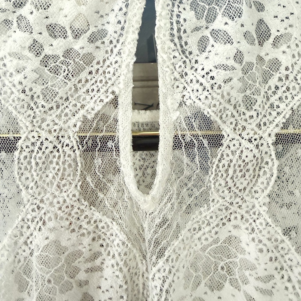 Anthropologie Forever That Girl Sheer Lace Blouse XL - Picture 3 of 8
